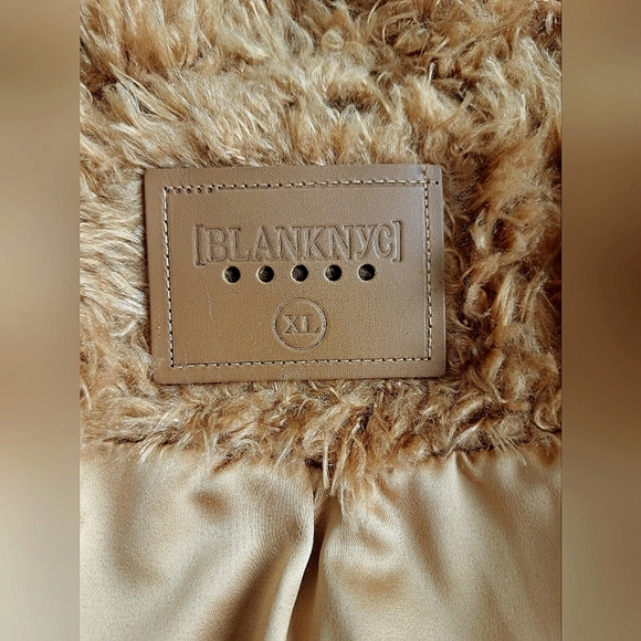 Blank NYC Sahara Tan Teddy Jacket Oversized Plush Size XL - Picture 4 of 6